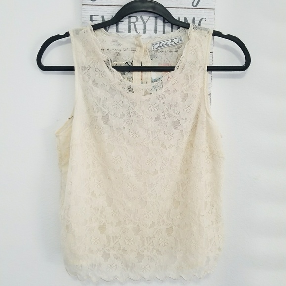Ivory lace tank / top - Picture 2 of 8